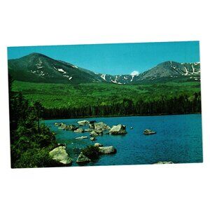 Mt Katahdin Sandy Stream Pond Postcard 1977 Paul Knaut Jr Bromley Scenic View